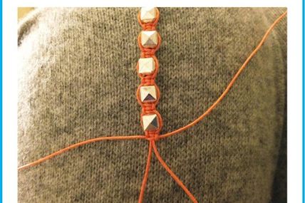 DIY braided beads bracelet