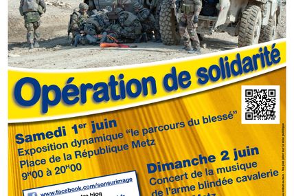 Metz : solidarité pour nos militaires blessés et leurs familles les 1er et 2 juin 2013