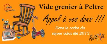 Peltre CSE Les Pel’tiots : Vide grenier - Appel à vos dons
