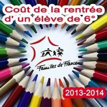 Familles de France : Hausse du coût de la rentrée scolaire 2013