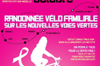 Maizières-lès-Metz Octobre sera rose Randonnée vélo familiale le 18 octobre