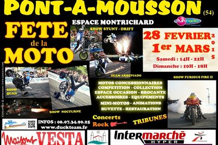 Pont à Mousson fête de la moto les 28 et 1er mars 2015