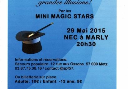 Nec Marly Spectacle de Magie avec les MINI MAGIC STARS au profit du Secours Populaire le 29 mai 2015