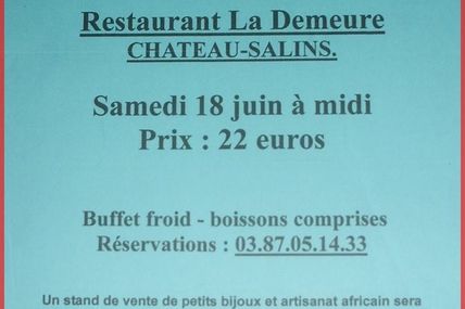 Château-salins Repas humanitaire AFRICALOR le 18 juin 2016