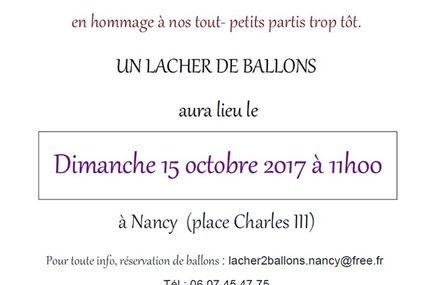 Nancy, lâcher de ballons le 15 octobre 2017