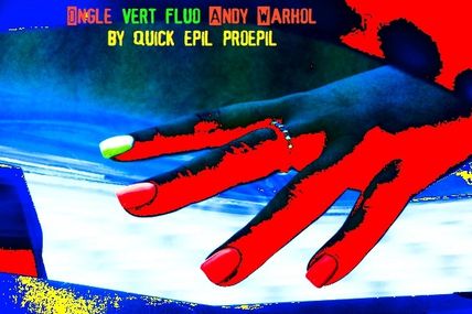 Ongle gel vert fluo Andy Warhol