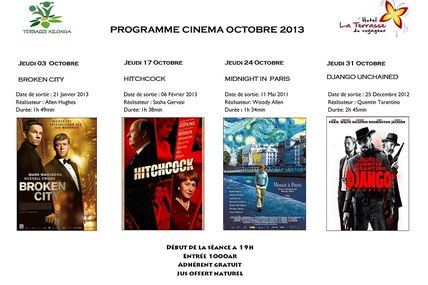 Programme cinéma d'Octobre