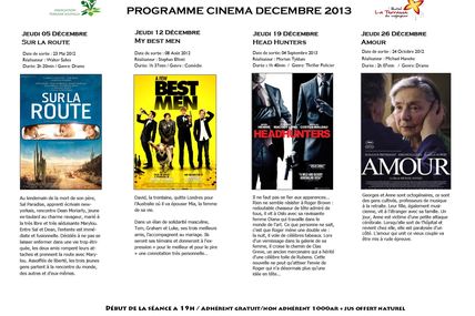 Programme cinéma Décembre