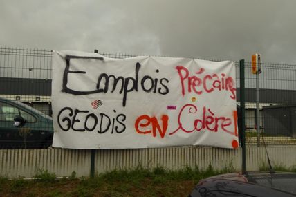 Géodis en grève.