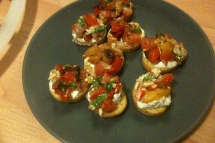 Mini brushettas maison