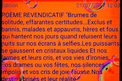 POÈTE REVENDICATIF #DÉFENSE (DU POÈTE)
