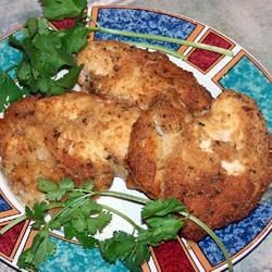 Poulet croustillant au parmesan et persil
