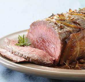 Rôti de boeuf à l'oignon caramélisé