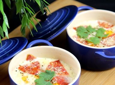 Oeuf cocotte chorizo
