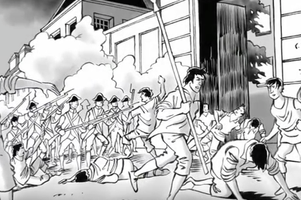 Le 14 juillet 1789 en dessin animé