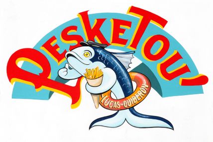 le 4 juin 2013 - le logo du premier fish & chips de Quiberon