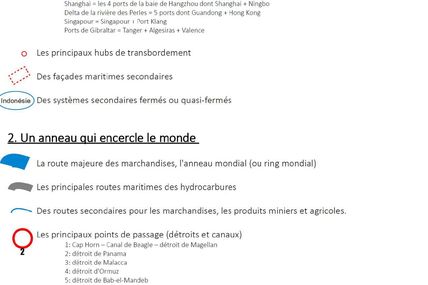 Routes et pôles de l'océan mondial