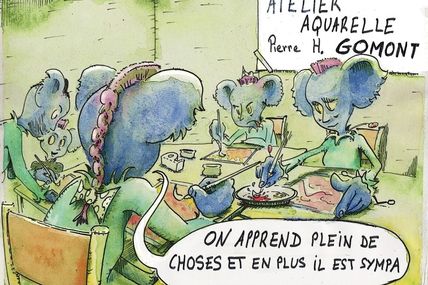 atelier aquarelle avec Pierre Henry Gomont