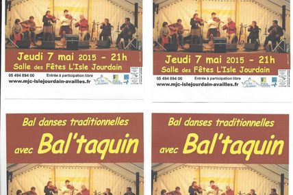 Bal Taquin jeudi 7 mai à L'Isle Jourdain !