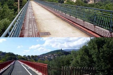 Refait à neuf et pour très cher, ce petit viaduc rouge qu’Eiffel n’a jamais fait.