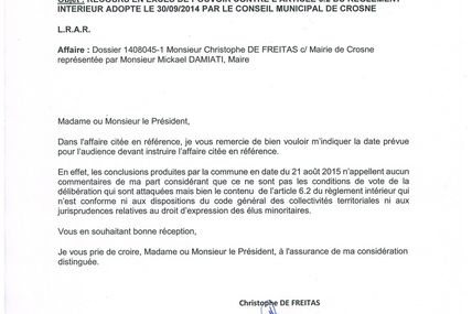 Atteinte aux droits d'expression des élus minoritaires, marque de fabrique à Crosne