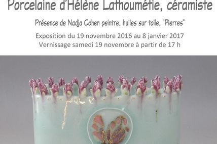 Rose Céladon - Porcelaine d'Hélène Lathoumétie