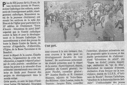 Le 17 avril 2000 Notre Dame des Millieres