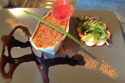 Tiramisu de chevre frais au pain de seigle