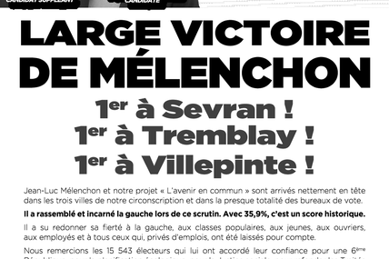 1er à Sevran, 1er à Tremblay, 1er à Villepinte ! #JLM2017