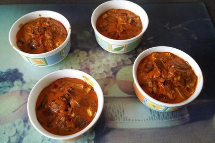 petits flans d'aubergine