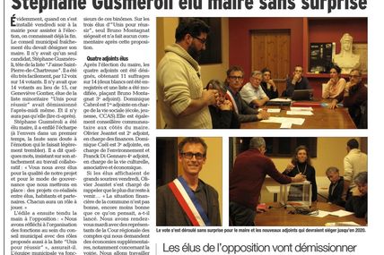 Le Conseil Municipal a élu le Maire et les adjoints