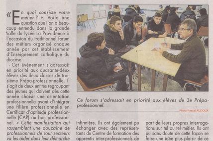 LA PROVIDENCE : "en quoi consiste votre métier ?"