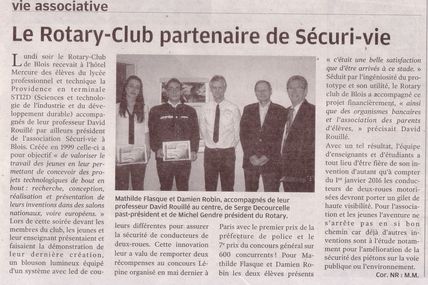 LE ROTARY- CLUB PARTENAIRE DE SECURI-VIE