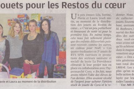 DES JOUETS POUR LES RESTOS DU COEUR NR 22 DECEMBRE 2015