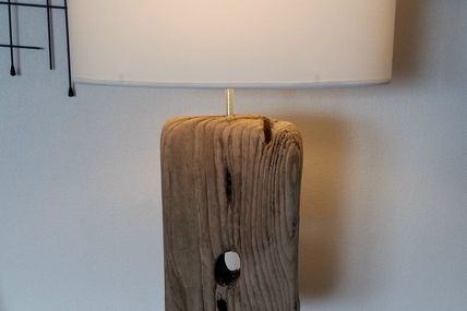 Lampe en bois flotté "magique" !!!
