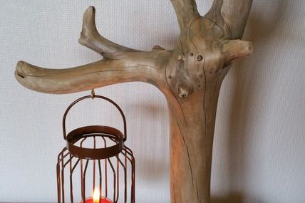 Bougeoirs en bois flotté