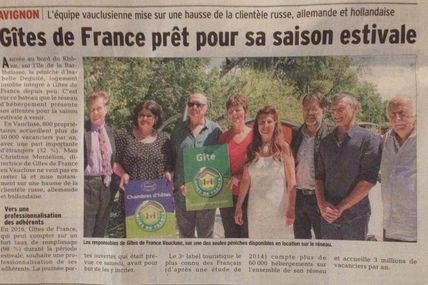 Rencontre avec l'antenne Vaucluse des Gîtes de France