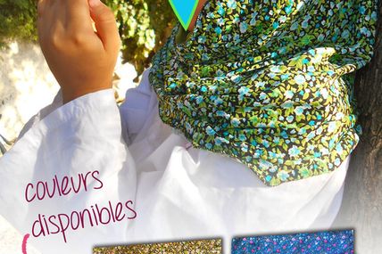 hijab 4 lycra à fleurs T 2 à 6 ans 5€