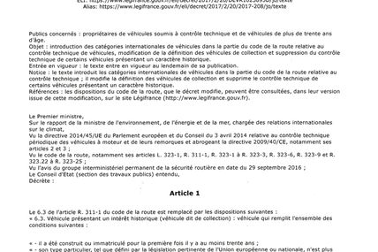 NOUVELLES - INFORMATIONS - reglementation -