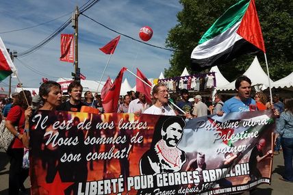 Succès à la Fête de l'Humanité de la manifestation pour la libération de Georges Abdallah.