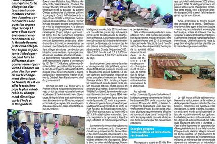 Action sur le changement climatique Urgence d'un plan de sauvegarde précis pour Madagascar - Madagascar Matin, 29 mai 2015