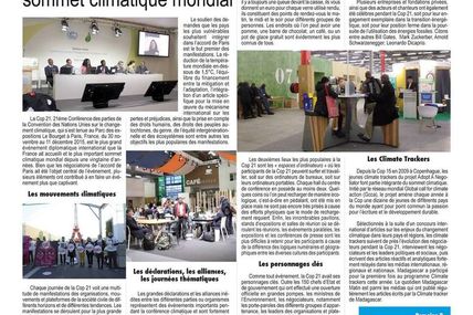 COP 21 – Zoom sur les éléments marquants du plus grand sommet climatique mondial - Madagascar Matin, 14 décembre 2015