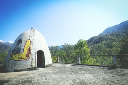 Top view of the Beatles Ashram in Rishikesh
