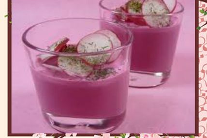 Verrine de radis rose/betterave