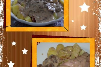 Roulés de blanc de poulet, jambon de parme et sa sauce chasseur