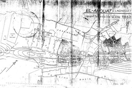 Cartes et plans de la ville de Laghouat d'après des sources bibliographiques