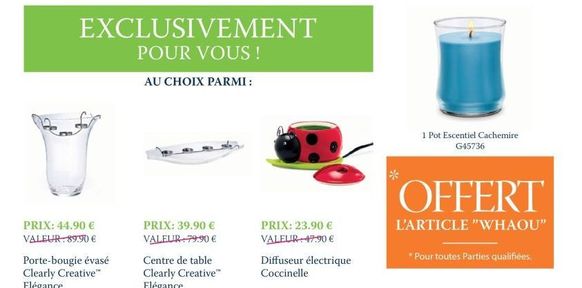 Partylite promo juin 2016