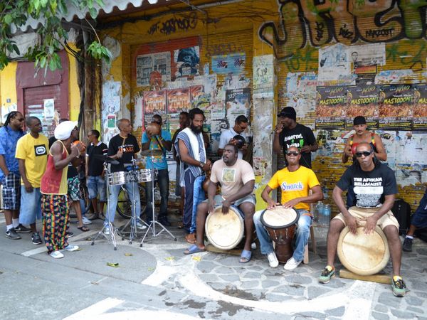 Gwoka was born in a dark period of the Guadeloupe history . It is not only a music but everything that revolves around it : the dance, games , jokes , a certain way of being, in a word, a whole way of life that comes from our African ancestors. Further down the street, A statue of Marcel Lollia called "Vélo" playing the Ka was erected in his honor. When Marcel Lollia died June 5, 1984. His death marks its entry into the History of Guadeloupe, as it becomes a reference in the Gwo Ka music.