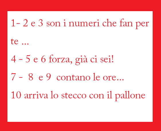 Filastrocca dei numeri