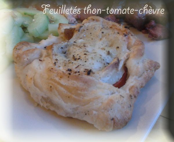 Feuilletés thon-tomate-chèvre